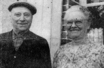 M and Mme Hallouin in front of their home at Bellande, which was the quartier general of the camp (RduC) 